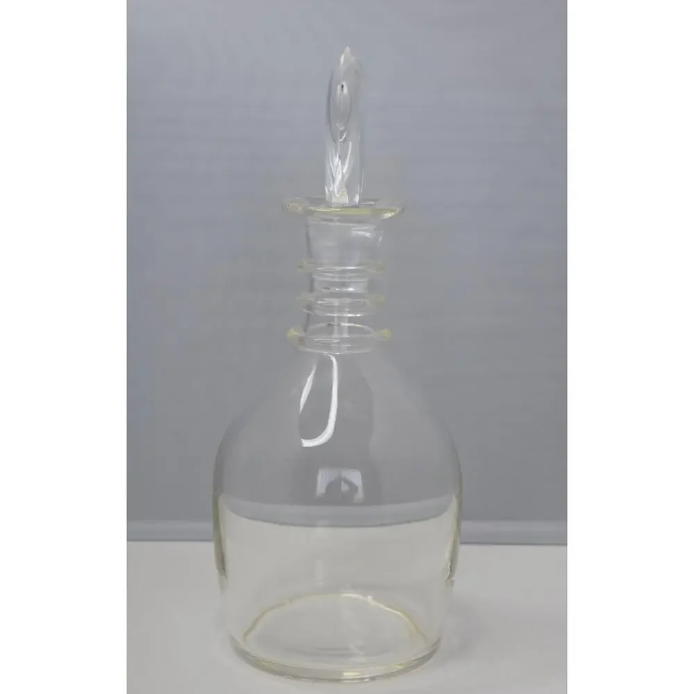 1950 Donald Pollard STEUBEN Blown Glass spiral Neck DECANTER with Moon Stopper